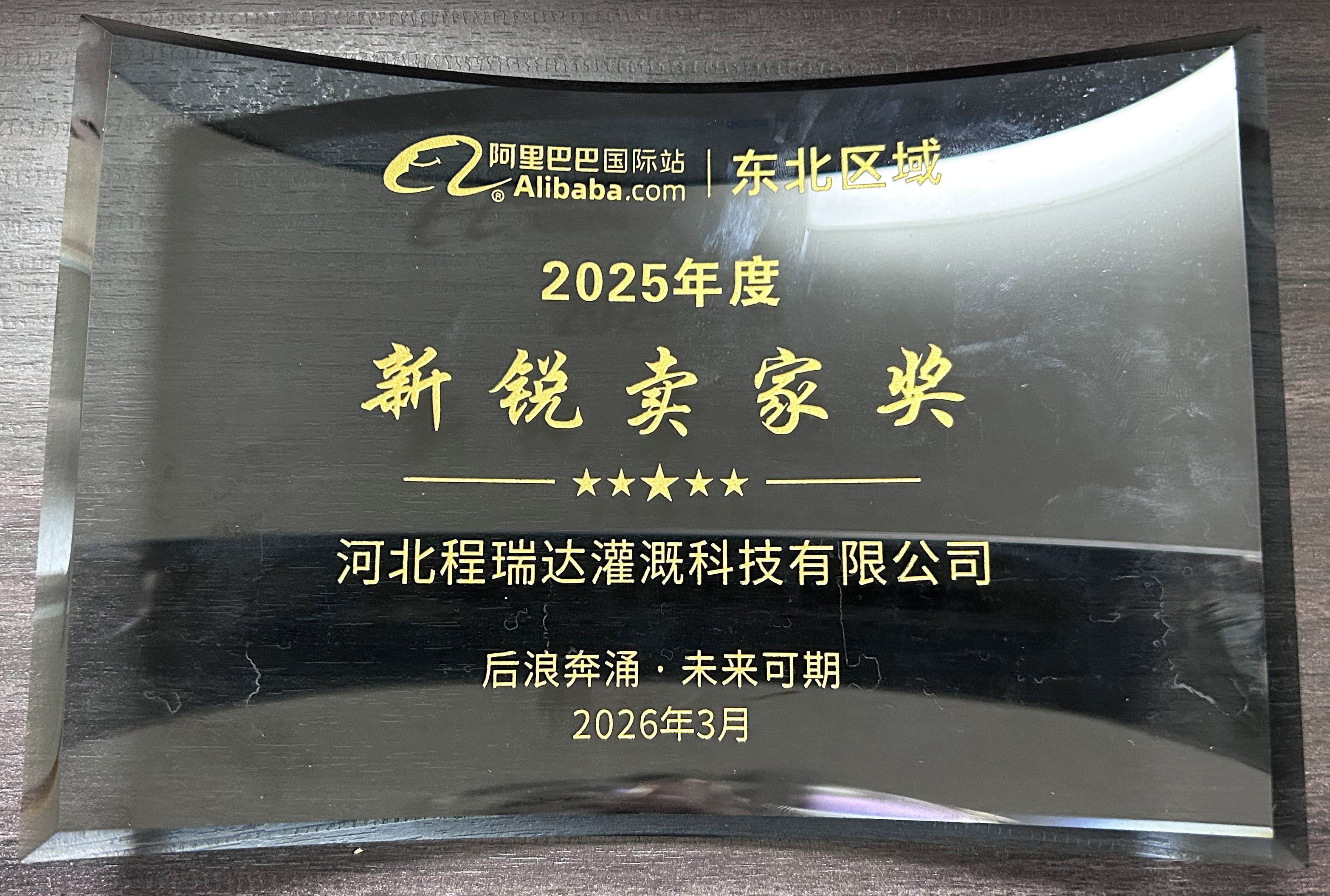 佛山程瑞达灌溉 | 荣获阿里国际站新锐卖家奖