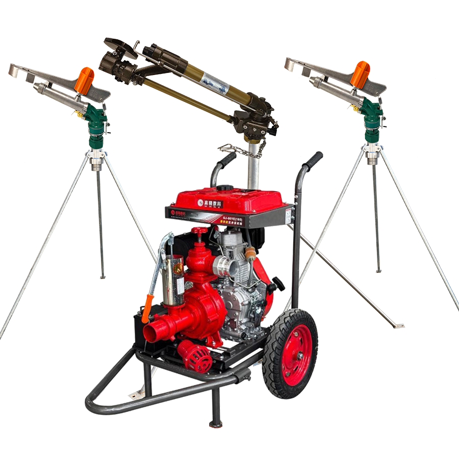 佛山一体式灌溉机组 全套喷枪水带配齐 抗旱浇地神器